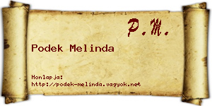 Podek Melinda névjegykártya